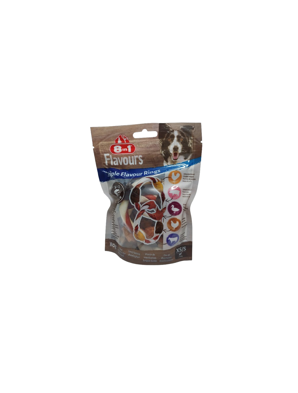 Paquet d'anneaux à triple arôme 8in1 Flavours dog sneck (Small) Paquet d'anneaux à triple arôme 8in1 Flavours dog sneck (Small)