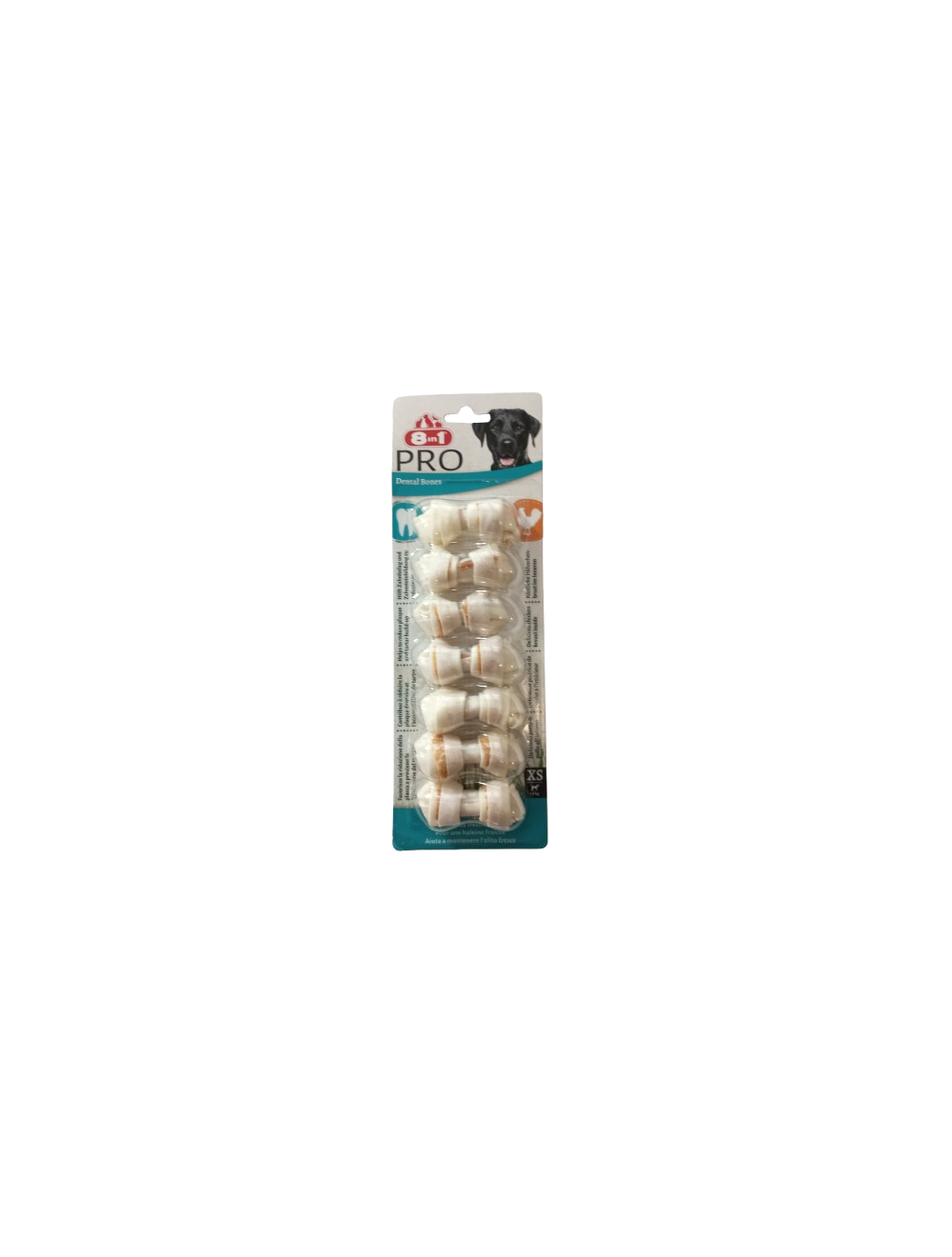 Paquet de 8in1 Pro Dental Bone snacks pour chiens (Small) Paquet de 8in1 Pro Dental Bone snacks pour chiens (Small)