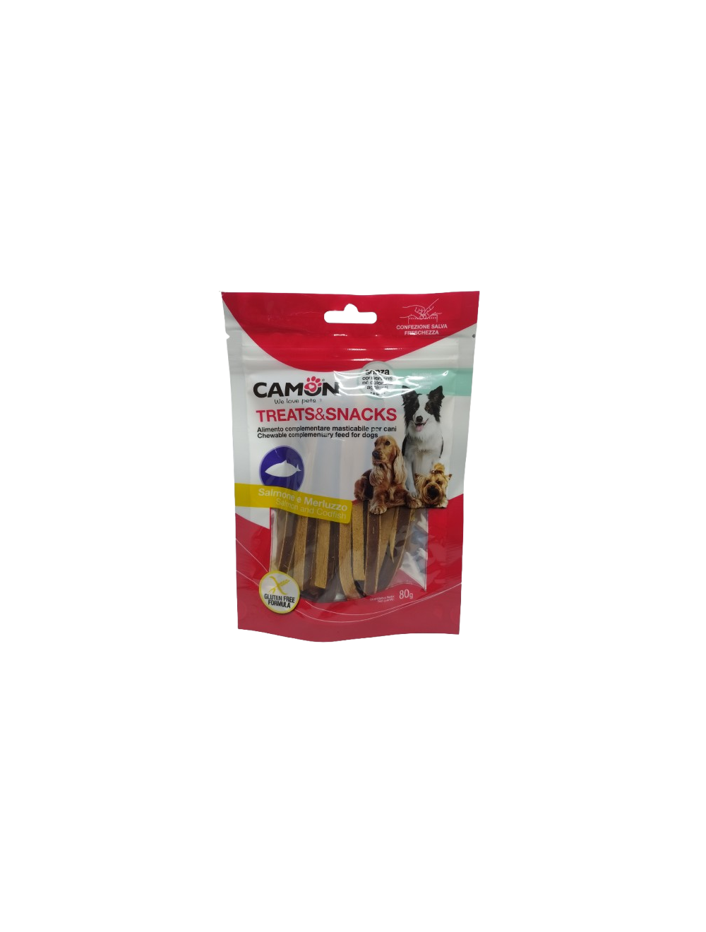 Camon Treats & Snacks Saumon & Cabillaud paquet de croquettes pour chien